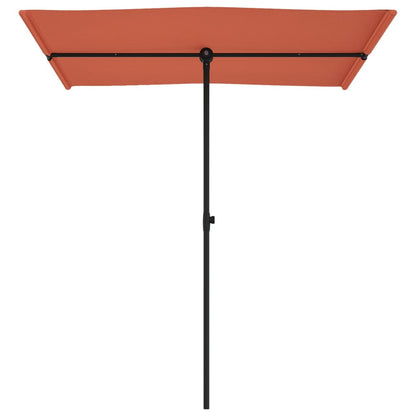 vidaXL Garden Parasol with Aluminium Pole 180x110 cm Terracotta