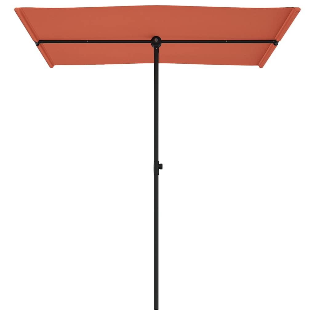 vidaXL Garden Parasol with Aluminium Pole 180x110 cm Terracotta