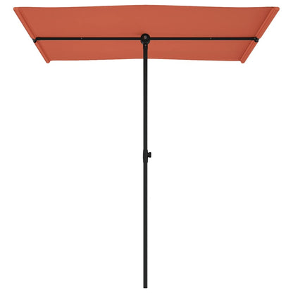vidaXL Garden Parasol with Aluminium Pole 180x110 cm Terracotta