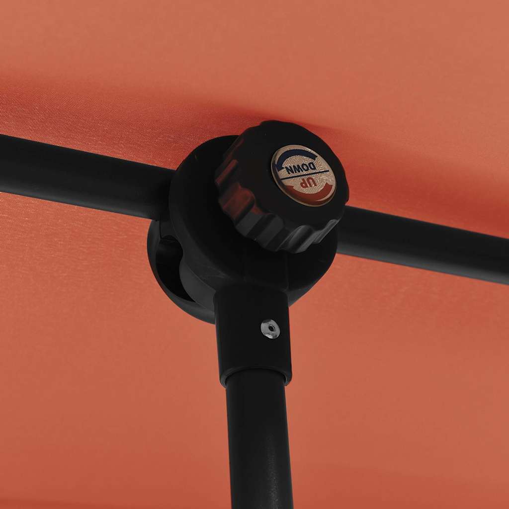 vidaXL Garden Parasol with Aluminium Pole 180x110 cm Terracotta