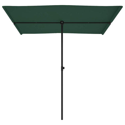 vidaXL Garden Parasol | Green | Polyester | Large | Height-Adjustable