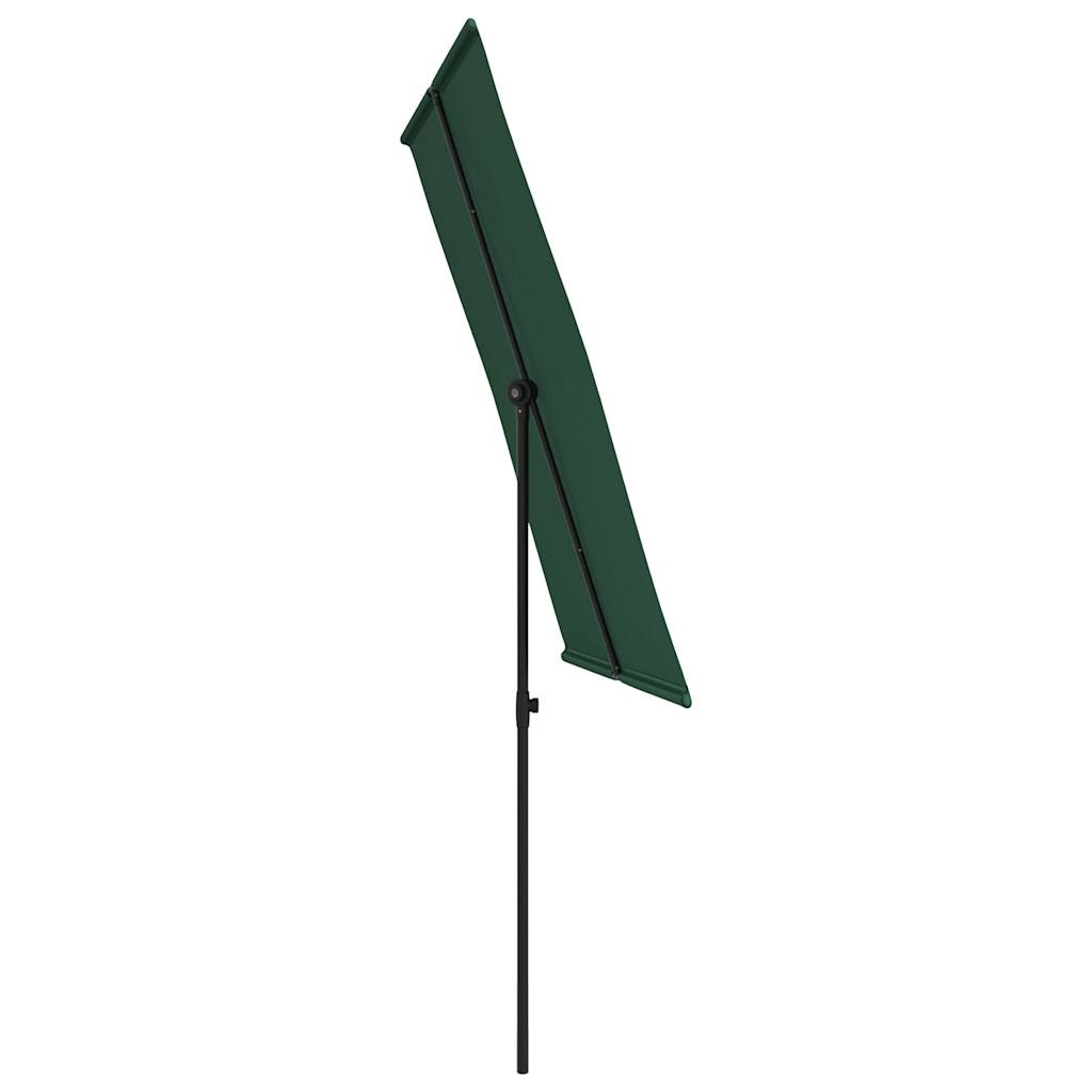 vidaXL Garden Parasol | Green | Polyester | Large | Height-Adjustable