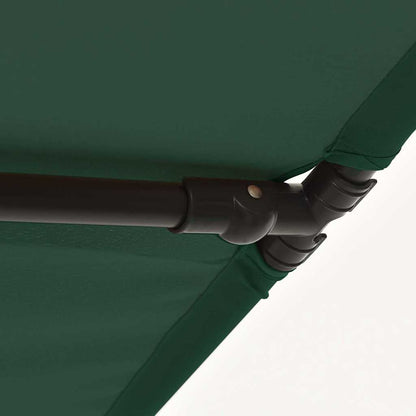 vidaXL Garden Parasol | Green | Polyester | Large | Height-Adjustable