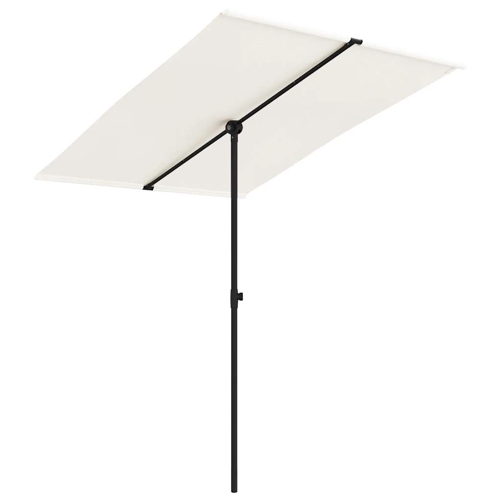 vidaXL Garden Parasol | Sand White | Polyester, Aluminium | 2x1.5 m