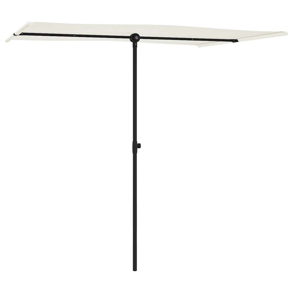 vidaXL Garden Parasol | Sand White | Polyester, Aluminium | 2x1.5 m