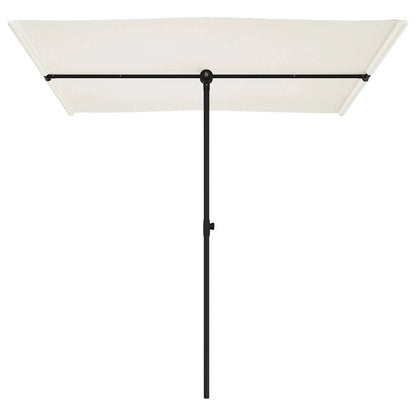 vidaXL Garden Parasol | Sand White | Polyester, Aluminium | 2x1.5 m