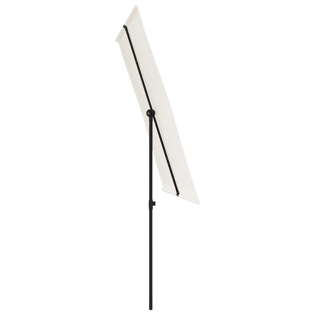 vidaXL Garden Parasol | Sand White | Polyester, Aluminium | 2x1.5 m