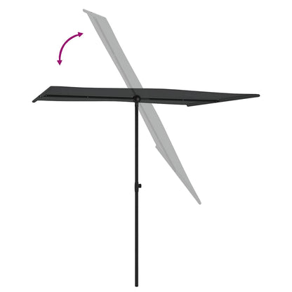 vidaXL Garden Parasol with Aluminium Pole 2x1,5 m Anthracite