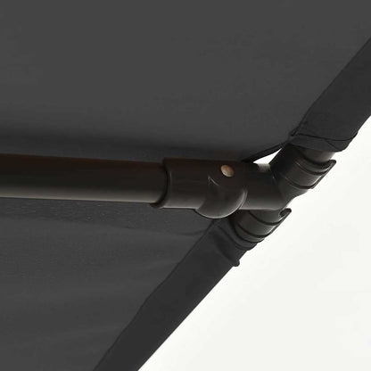 vidaXL Garden Parasol with Aluminium Pole 2x1.5 m Anthracite
