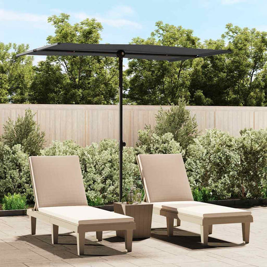 vidaXL Garden Parasol with Aluminium Pole 2x1,5 m Anthracite