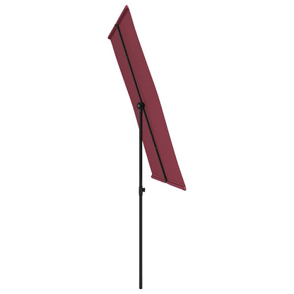 vidaXL Garden Parasol with Aluminium Pole 2x1,5 m Bordeaux Red