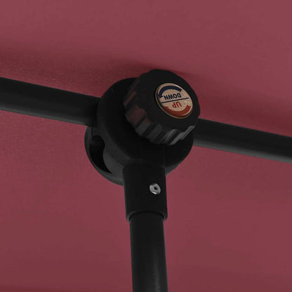 vidaXL Garden Parasol with Aluminium Pole 2x1.5 m Bordeaux Red