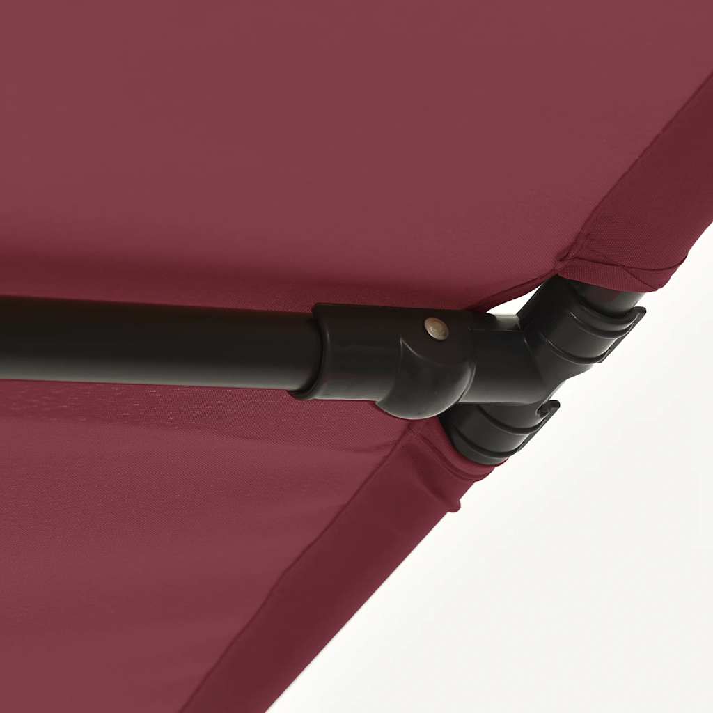 vidaXL Garden Parasol with Aluminium Pole 2x1.5 m Bordeaux Red