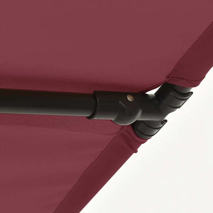 vidaXL Garden Parasol with Aluminium Pole 2x1.5 m Bordeaux Red