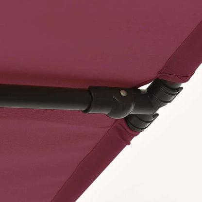 vidaXL Garden Parasol with Aluminium Pole 2x1,5 m Bordeaux Red