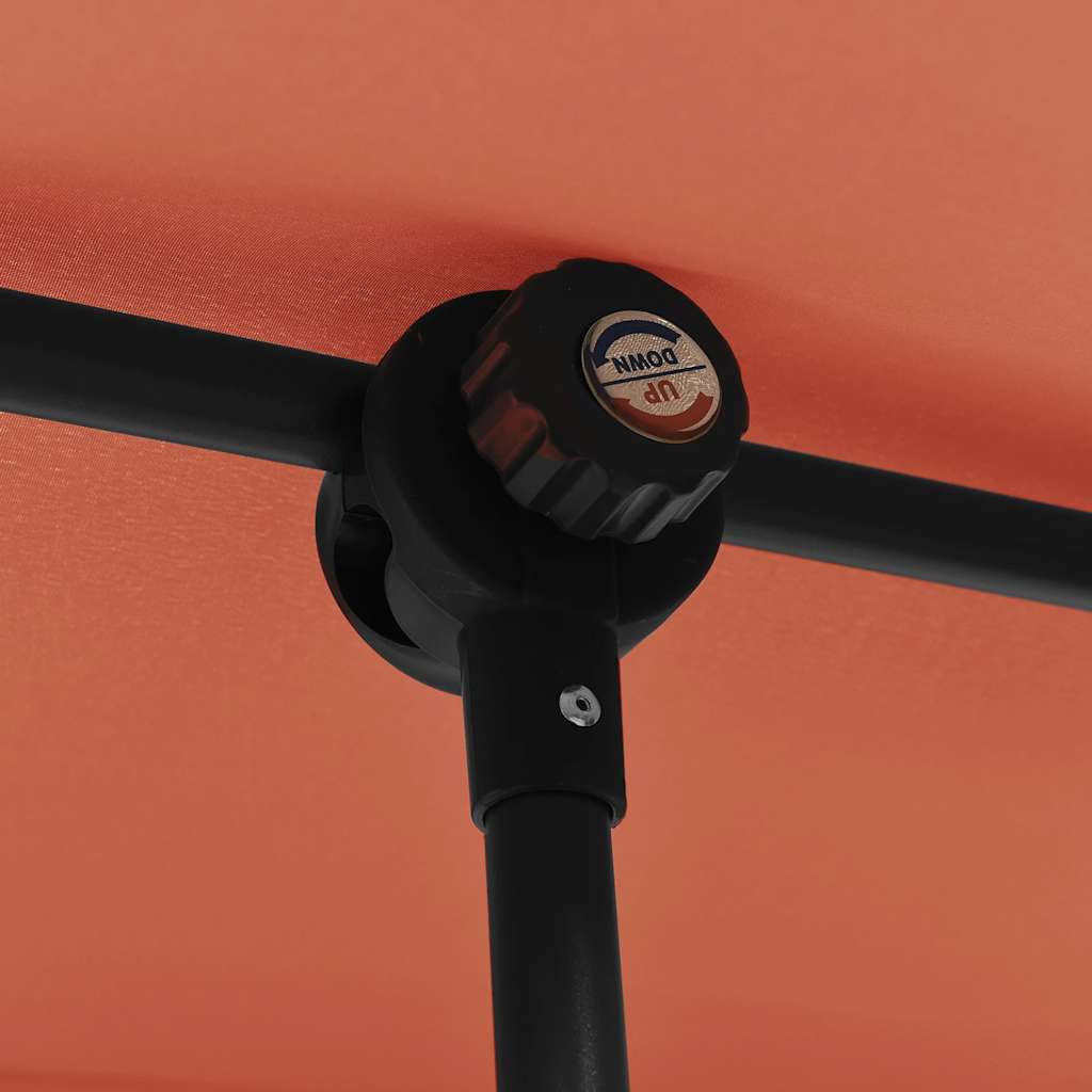 vidaXL Garden Parasol with Aluminium Pole 2x1.5 m Terracotta