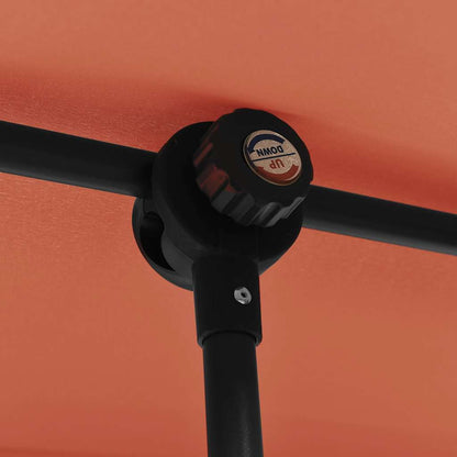 vidaXL Garden Parasol with Aluminium Pole 2x1.5 m Terracotta