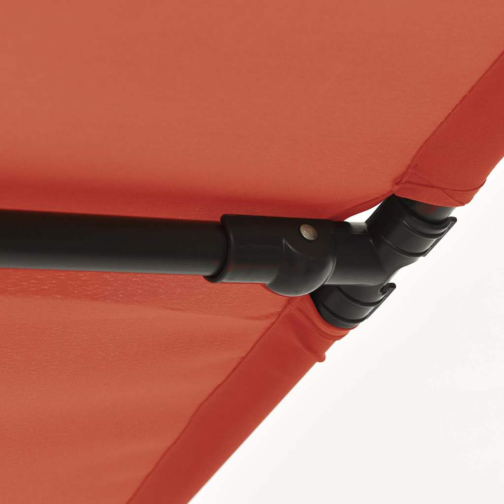 vidaXL Garden Parasol with Aluminium Pole 2x1.5 m Terracotta