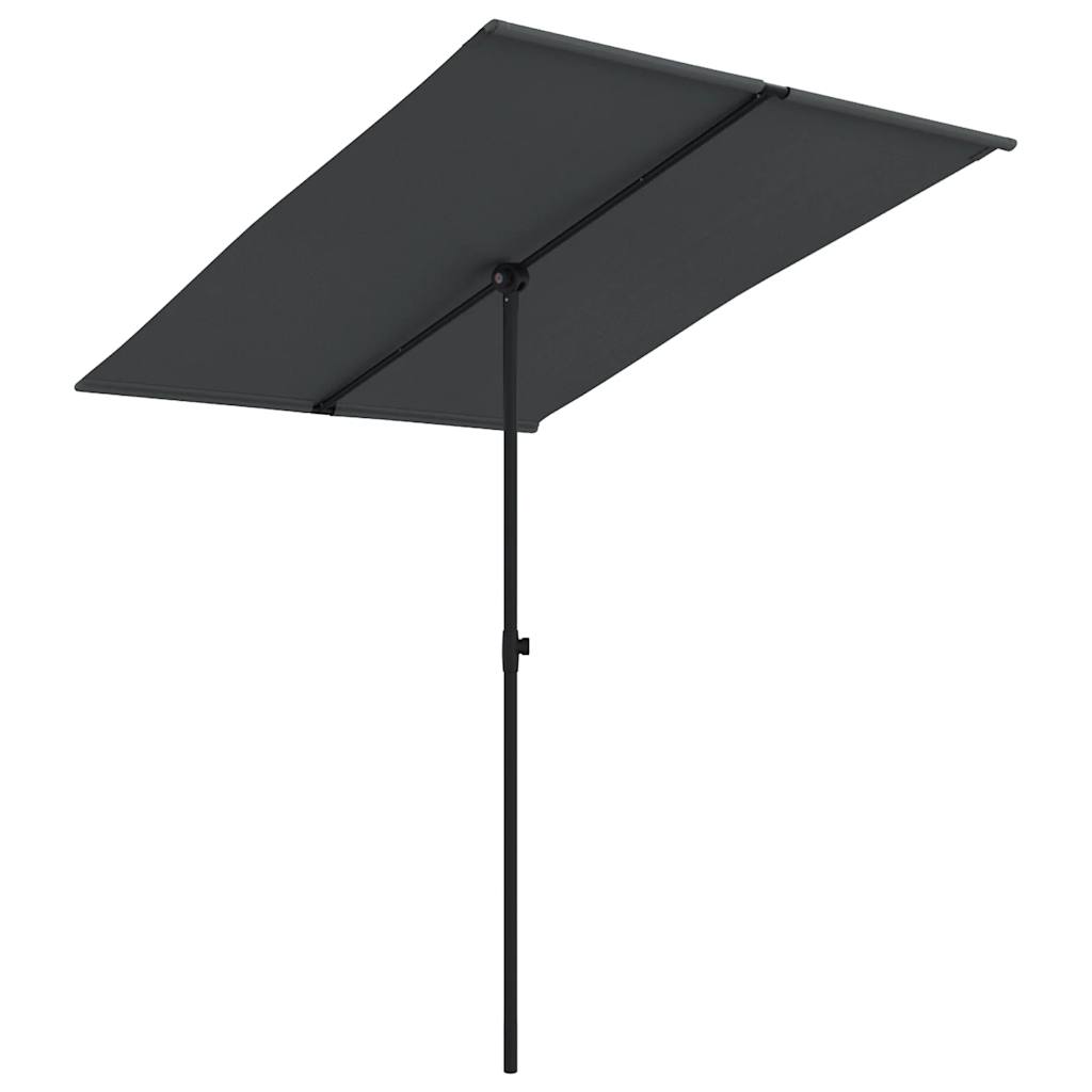 vidaXL Garden Parasol | Black | Polyester, Aluminium | 2x1.5 m | Rotatable
