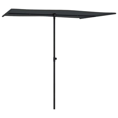 vidaXL Garden Parasol | Black | Polyester, Aluminium | 2x1.5 m | Rotatable