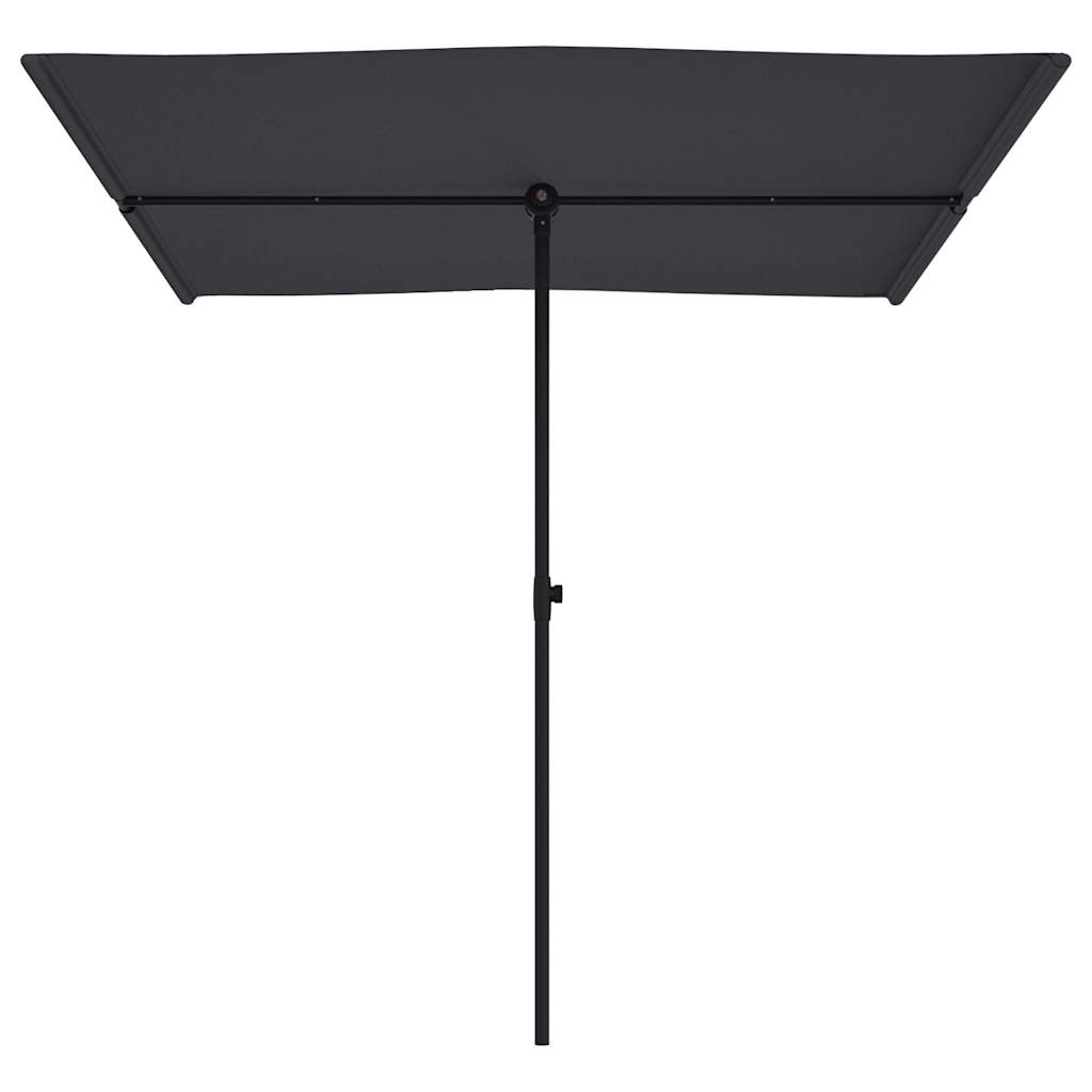 vidaXL Garden Parasol | Black | Polyester, Aluminium | 2x1.5 m | Rotatable