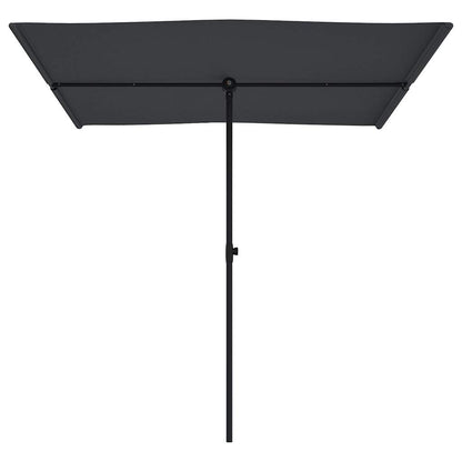 vidaXL Garden Parasol | Black | Polyester, Aluminium | 2x1.5 m | Rotatable