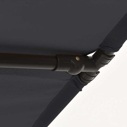 vidaXL Garden Parasol | Black | Polyester, Aluminium | 2x1.5 m | Rotatable