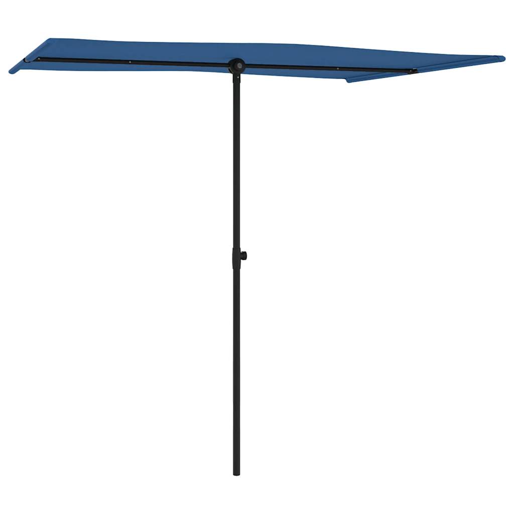 vidaXL Garden Parasol | Azure Blue | Aluminium, Polyester | 2x1.5 meters