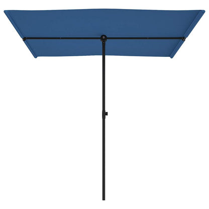 vidaXL Garden Parasol | Azure Blue | Aluminium, Polyester | 2x1.5 meters