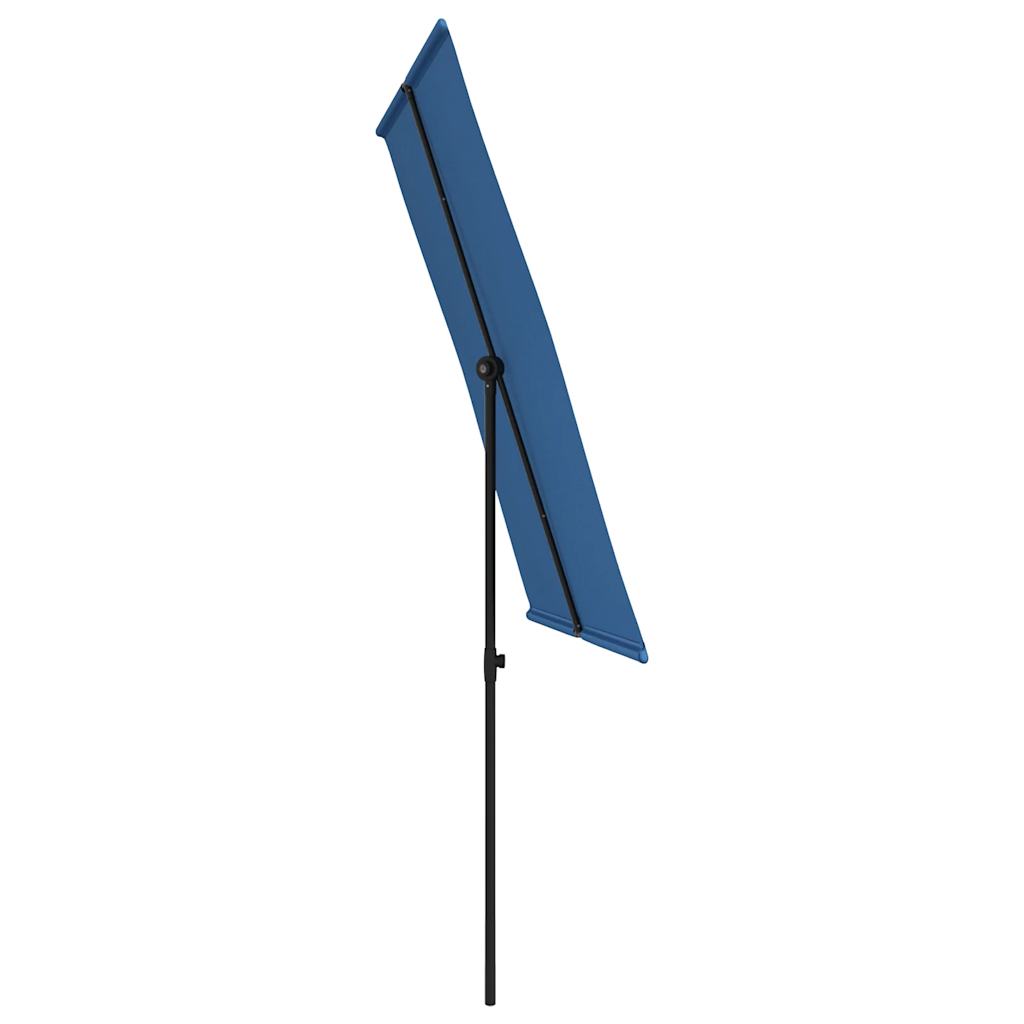 vidaXL Garden Parasol | Azure Blue | Aluminium, Polyester | 2x1.5 meters