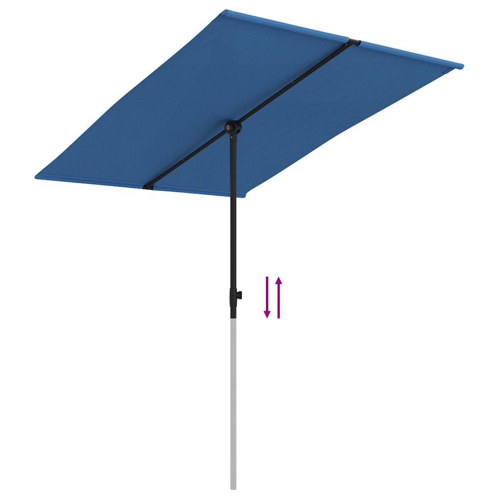 vidaXL Garden Parasol | Azure Blue | Aluminium, Polyester | 2x1.5 meters