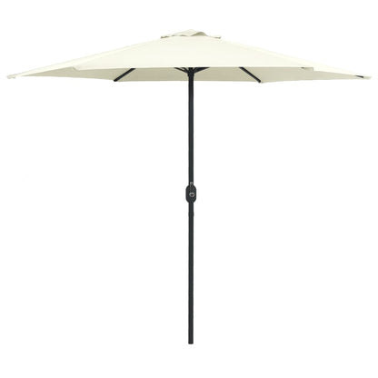 vidaXL Garden Parasol with Aluminium Pole 270x246 cm Sand White