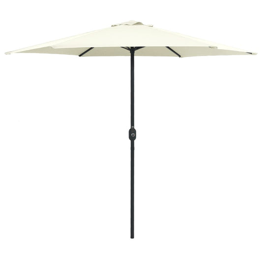 vidaXL Garden Parasol with Aluminium Pole 270x246 cm Sand White