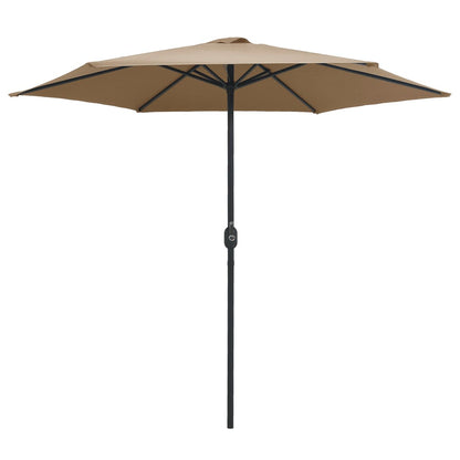 vidaXL Garden Parasol with Aluminium Pole 270x246 cm Taupe