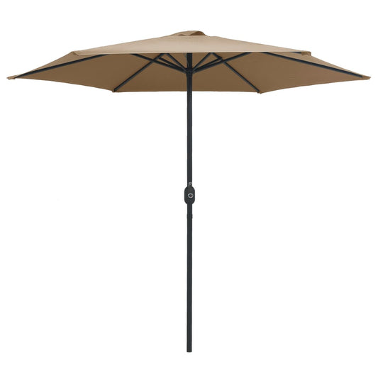 vidaXL Garden Parasol with Aluminium Pole 270x246 cm Taupe