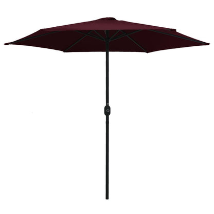 vidaXL Garden Parasol with Aluminium Pole 270x246 cm Bordeaux Red