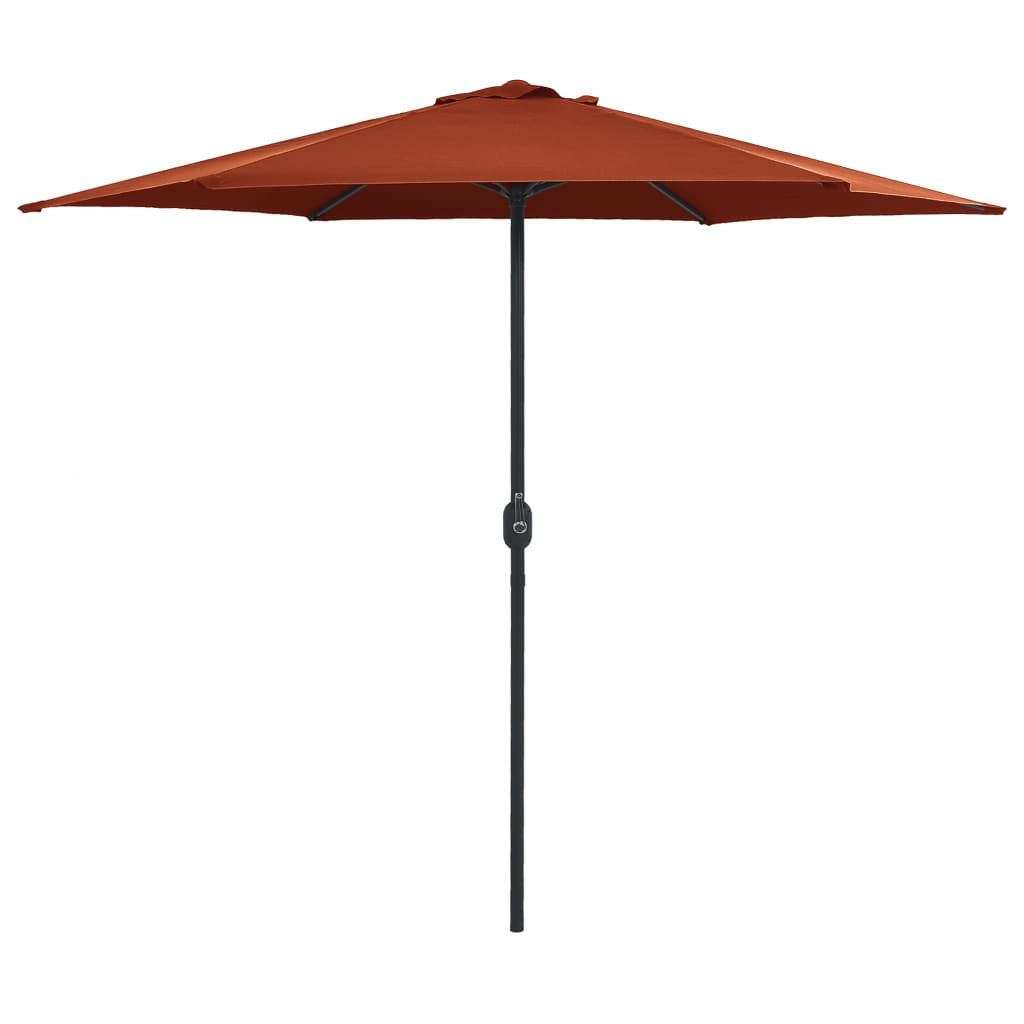vidaXL Garden Parasol with Aluminium Pole 270x246 cm Terracotta