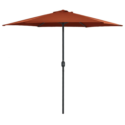 vidaXL Garden Parasol with Aluminium Pole 270x246 cm Terracotta