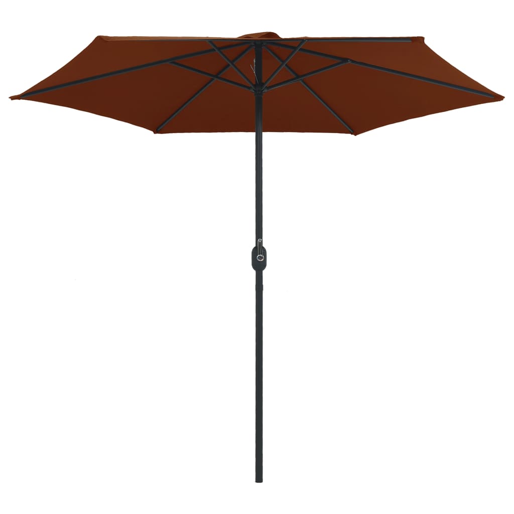 vidaXL Garden Parasol with Aluminium Pole 270x246 cm Terracotta