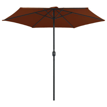 vidaXL Garden Parasol with Aluminium Pole 270x246 cm Terracotta