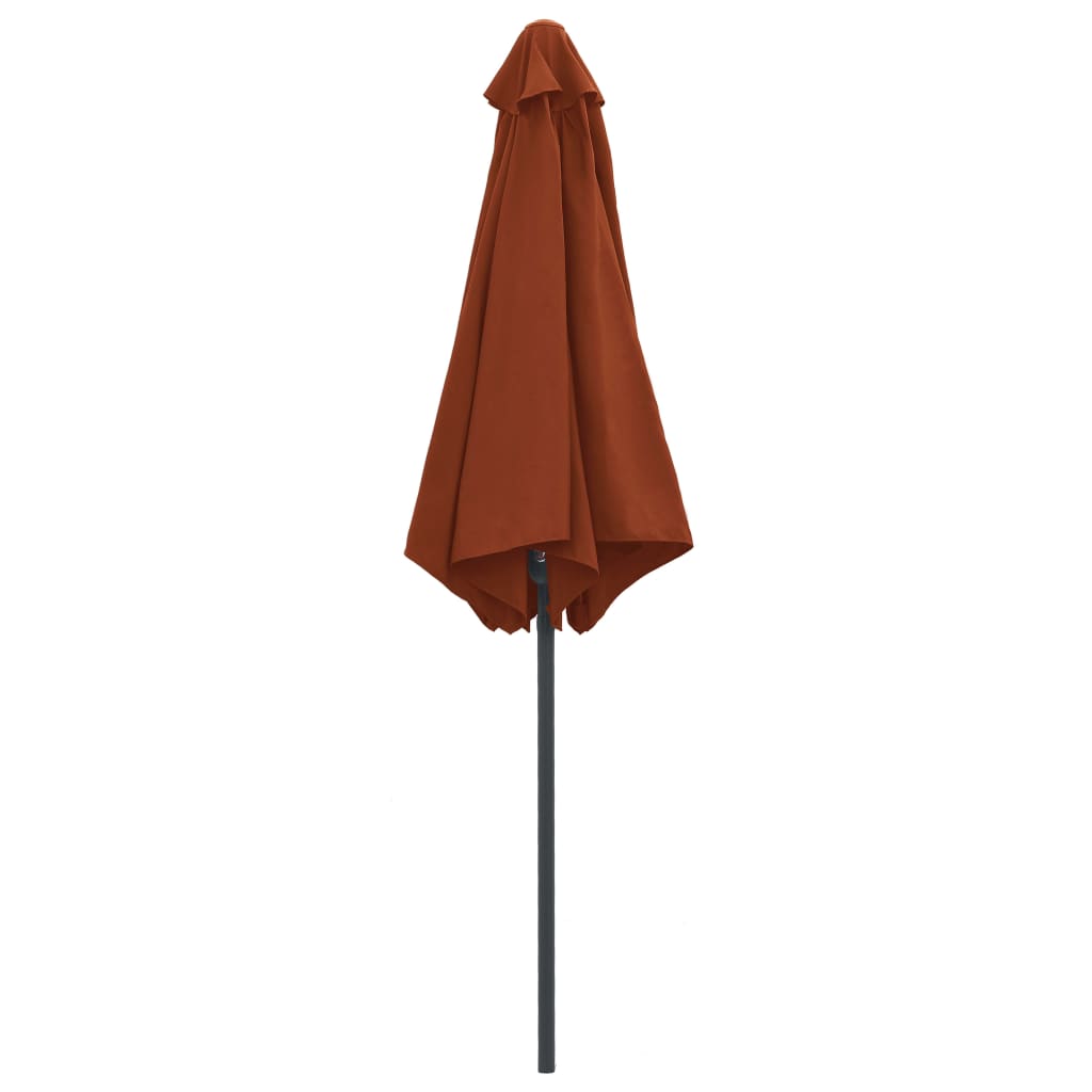 vidaXL Garden Parasol with Aluminium Pole 270x246 cm Terracotta