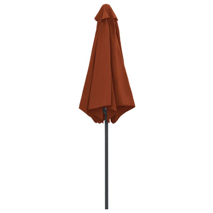 vidaXL Garden Parasol with Aluminium Pole 270x246 cm Terracotta