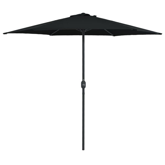 vidaXL Garden Parasol with Aluminium Pole 270x246 cm Black