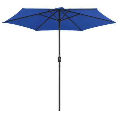 vidaXL Garden Parasol with Aluminium Pole 270x246 cm Azure Blue