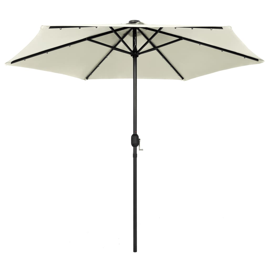 vidaXL Garden Parasol | Sand White | Polyester, Aluminium | 270 cm diameter