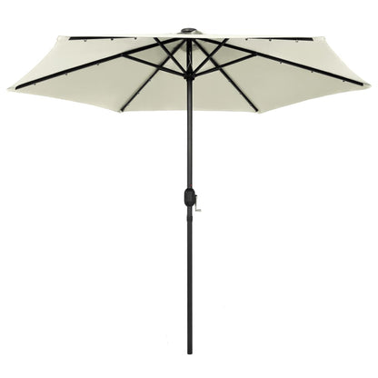 vidaXL Garden Parasol | Sand White | Polyester, Aluminium | 270 cm diameter