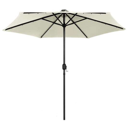 vidaXL Garden Parasol | Sand White | Polyester, Aluminium | 270 cm diameter