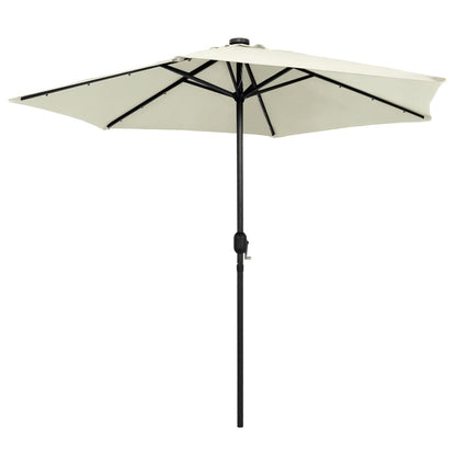 vidaXL Garden Parasol | Sand White | Polyester, Aluminium | 270 cm diameter
