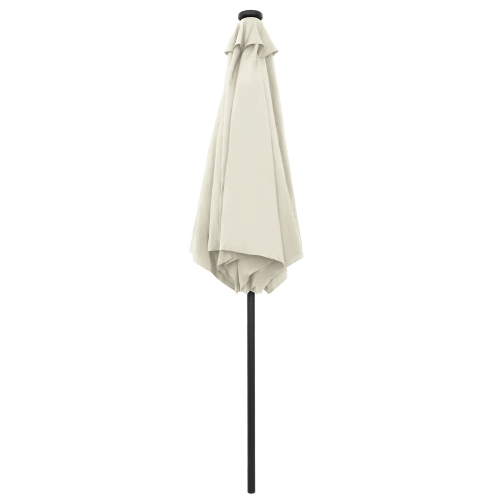 vidaXL Garden Parasol | Sand White | Polyester, Aluminium | 270 cm diameter