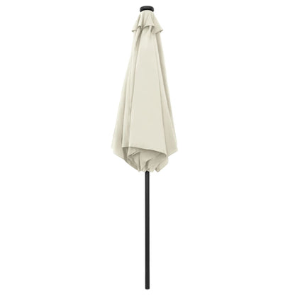 vidaXL Garden Parasol | Sand White | Polyester, Aluminium | 270 cm diameter